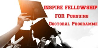 INSPIRE FELLOWSHIP 2018 for Pursuing Doctoral Programme