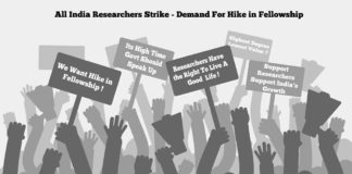 Nationwide Protests For Hike in Fellowship By Research Scholars