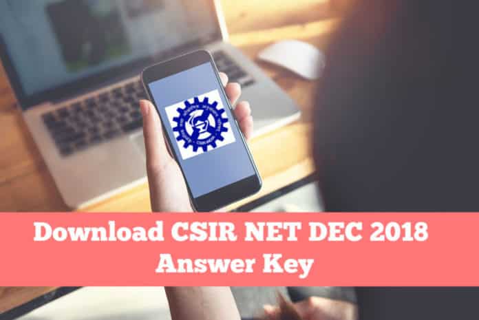 Download CSIR NET Dec 2018 Answer Key - Solved Question Paper