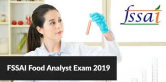 FSSAI Food Analyst Exam 2019