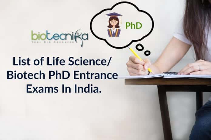 Life science PhD Entrance