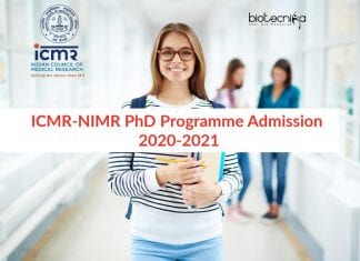 ICMR-NIMR PhD Programme Admission