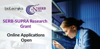 SERB-SUPRA Research Grant