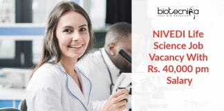 NIVEDI Life Science Job Vacancy
