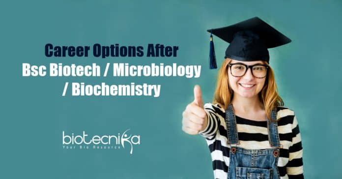 Career options after Bsc Biotech