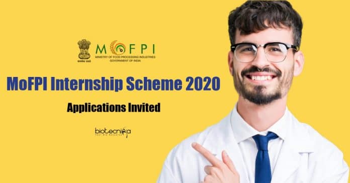 MoFPI Internship Scheme 2020
