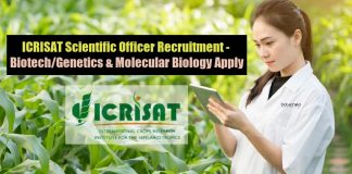 ICRISAT Scientific Officer Recruitment