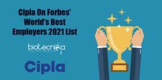 Cipla on Forbes' World's Best Employers