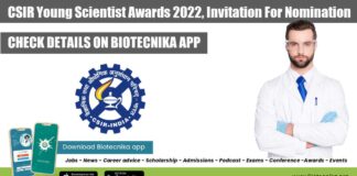 CSIR-Young Scientist Awards 2022