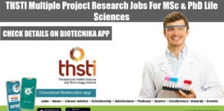 THSTI Project Vacancies Recruitment