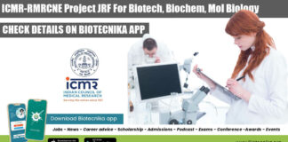 ICMR-RMRCNE Project JRF
