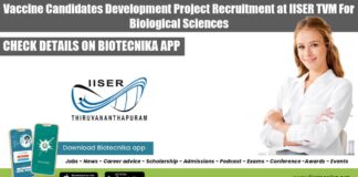 IISER-TVM Research Position Available