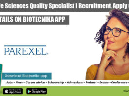 Parexel Quality Specialist Recruitment