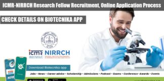 ICMR-NIRRCH Research Fellow Recruitment