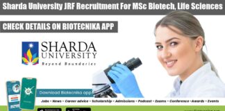 Sharda University JRF Recruitment