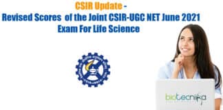 CSIR Update - Revised Scores