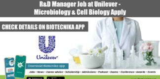 R&D Manager Job at Unilever