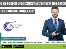 SERB-Core Research Grant 2022