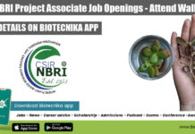 CSIR-NBRI Project Associate Job