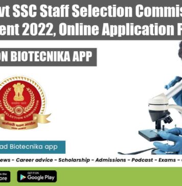 SSC Staff Selection 2022