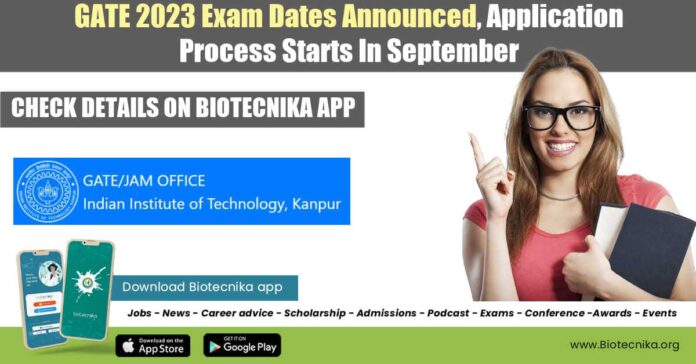 GATE 2023 Exam Dates Announced Biotecnika