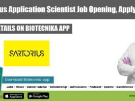 Sartorius Biological Sciences Job