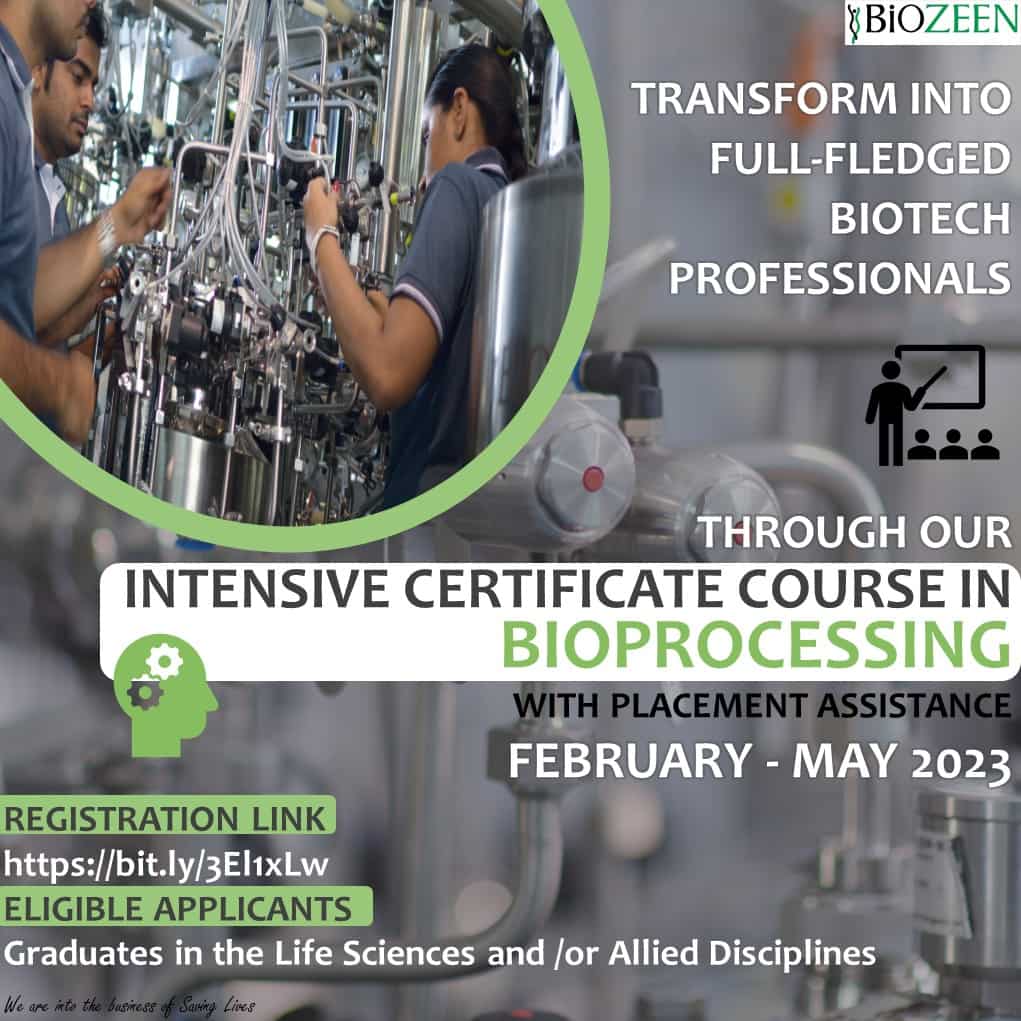 BIOZEEN Certification Course 2023 With Placement Assistance
