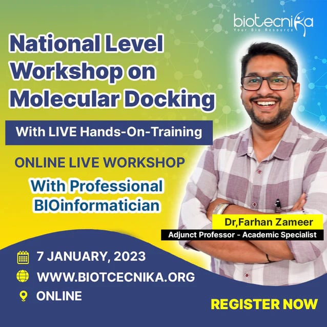 Molecular Docking National Workshop With LIVE Hands-On-Training