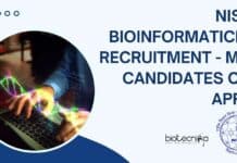 NISER Bioinformatician Recruitment