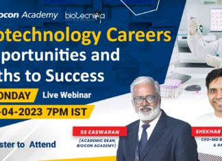 Biocon Academy Webinar 2023 On Biotechnology Careers: Opportunities and Paths to Success Hosted By Biotecnika
