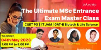 MSc Entrance Exam Masterclass CUET PG | IIT JAM | GAT-B Biotech & Life Science