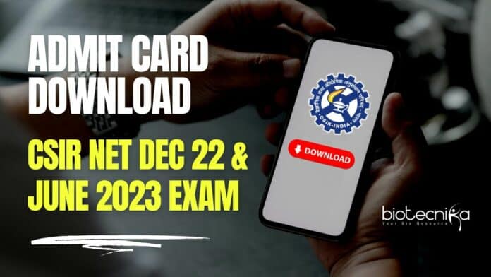 CSIR 2023 Admit Card