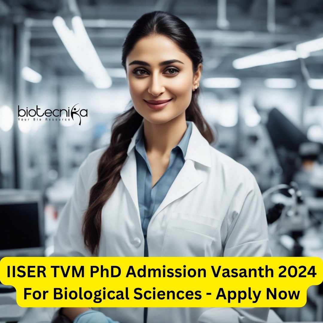 IISER TVM 2024 PhD Admission For Organic Sciences sciencesavers