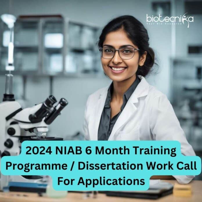 NIAB Dissertation Training 2024 - Dissertation Work For Life Sciences