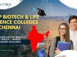 List of Biotech College in Chennai