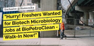 Freshers Biotech Microbiology Jobs at BioPetroClean - Attend Walk-In