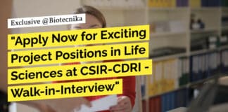 "Apply Now for Exciting Project Positions in Life Sciences at CSIR-CDRI - Walk-in-Interview"