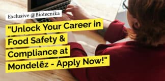 "Unlock Your Career in Food Safety & Compliance at Mondelēz - Apply Now!"
