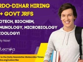 DRDO-DIHAR Govt JRF Jobs