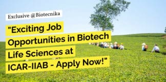 "Exciting Job Opportunities in Biotech Life Sciences at ICAR-IIAB - Apply Now!"