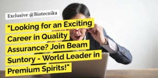 "Looking for an Exciting Career in Quality Assurance? Join Beam Suntory - World Leader in Premium Spirits!"