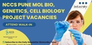 NCCS Pune Mol Bio Job