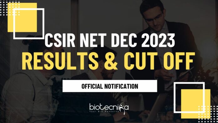 CSIR NET Dec 2023 Results