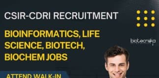 CSIR-CDRI Bioinformatics Vacancies