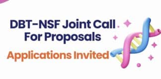 DBT-NSF Joint Call For Proposals