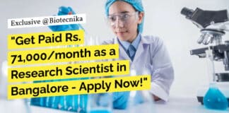 "Get Paid Rs. 71,000/month as a Research Scientist in Bangalore - Apply Now!"