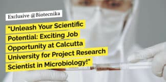 "Unleash Your Scientific Potential: Exciting Job Opportunity at Calcutta University for Project Research Scientist in Microbiology!"