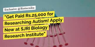 "Get Paid Rs.25,000 for Researching Autism! Apply Now at SJRI Biology Research Institute"