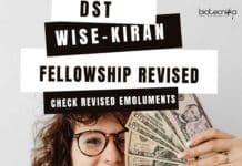 DST /WISE-KIRAN/Fellowship Revised