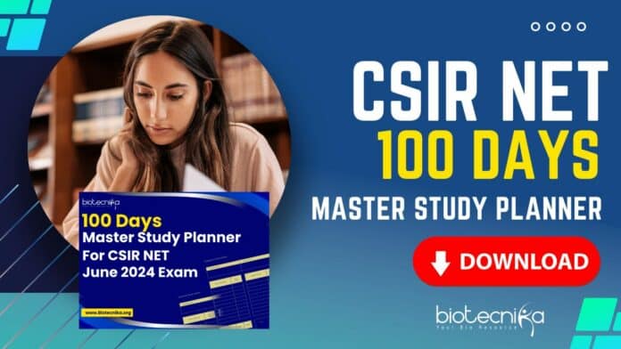 CSIR NET 100 Days Study Planner
